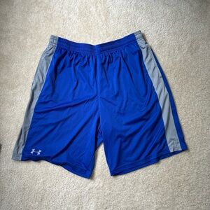 Under Armour Men's Blue and Gray Athletic Shorts